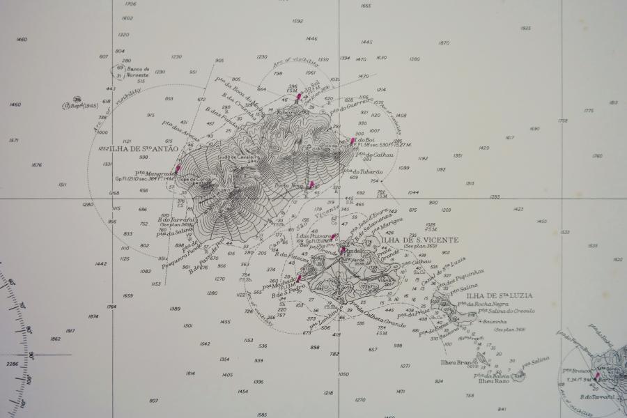 Arquipélago de Cabo Verde – North Atlantic – British Admiralty Chart 366, published 1820