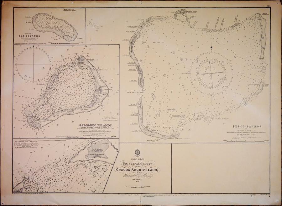 Salomon, Chagos Archipelago – Indian Ocean – British Admiralty Chart no. 4, published in 1830