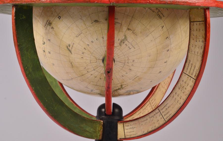 Interesting Table Globe of paper mache – P. Lapie/Lorrain, Paris ca. 1840