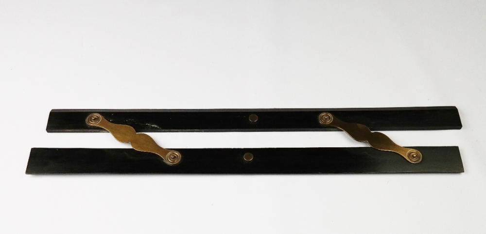 Parallel ruler, brass and ebony
