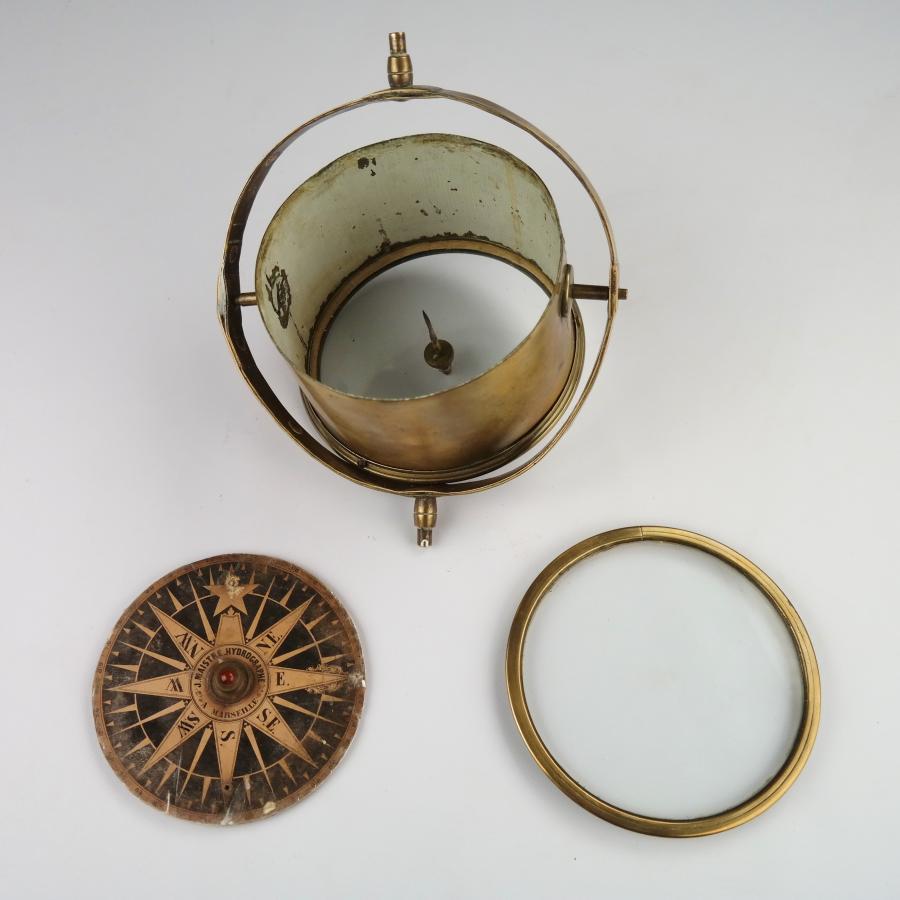 Tell-tale Compass, double use and very rare – Maistre, Marseille, France, 18th century