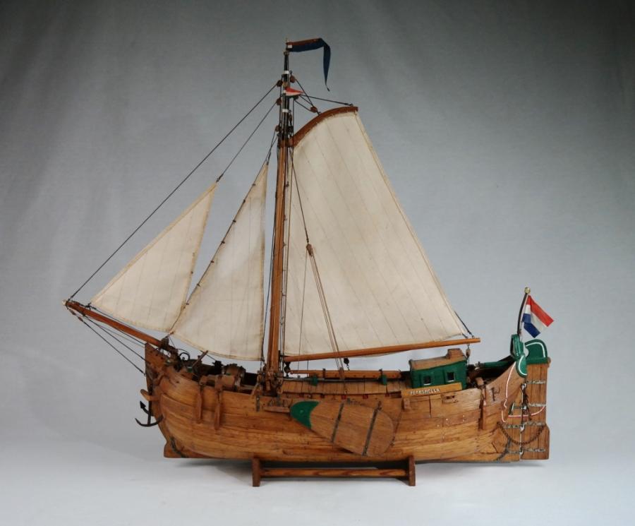 Ship Model of a Dutch seagoing Spritsail Barge – 19th Century