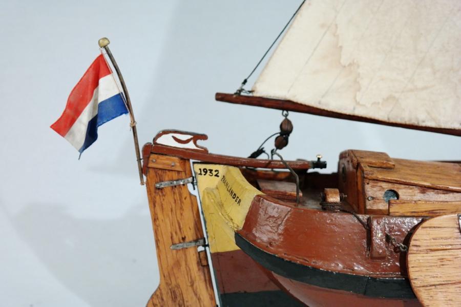 Ship Model of a Dutch Boyer under full Sail – early 20th century