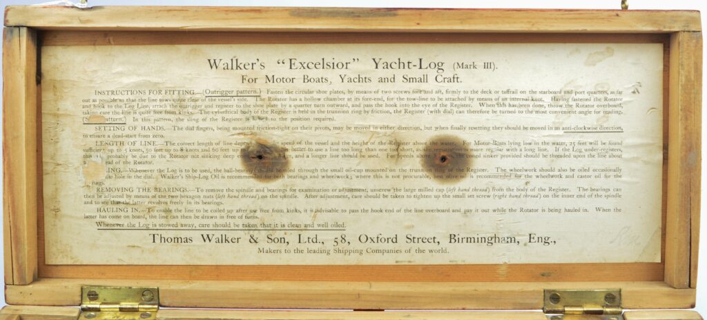 Excelsior III Ship-log with Rotator – Walkers, Birmingham