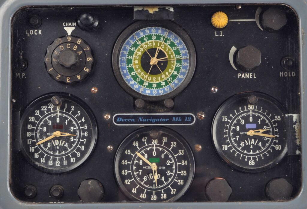 Decca Navigator Mk 12 Display with Decca sea charts