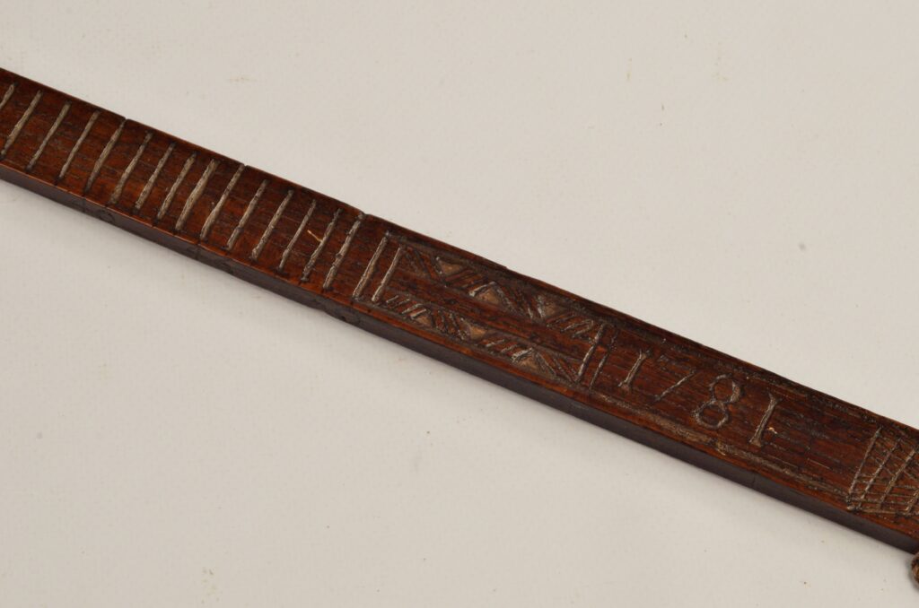 Sounding-rod dated 1781