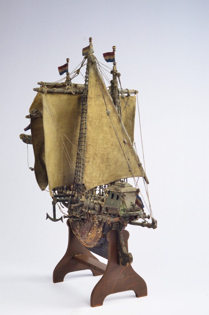 Hanging ship model of a Carrack – Netherlands, 19th century