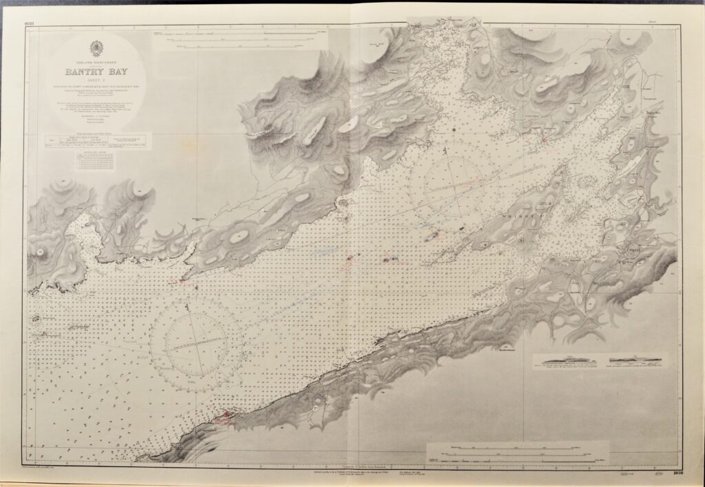 Bantry Bay, sheet 2 – West Coast Ireland British Admiralty Chart 1838, published in 1847