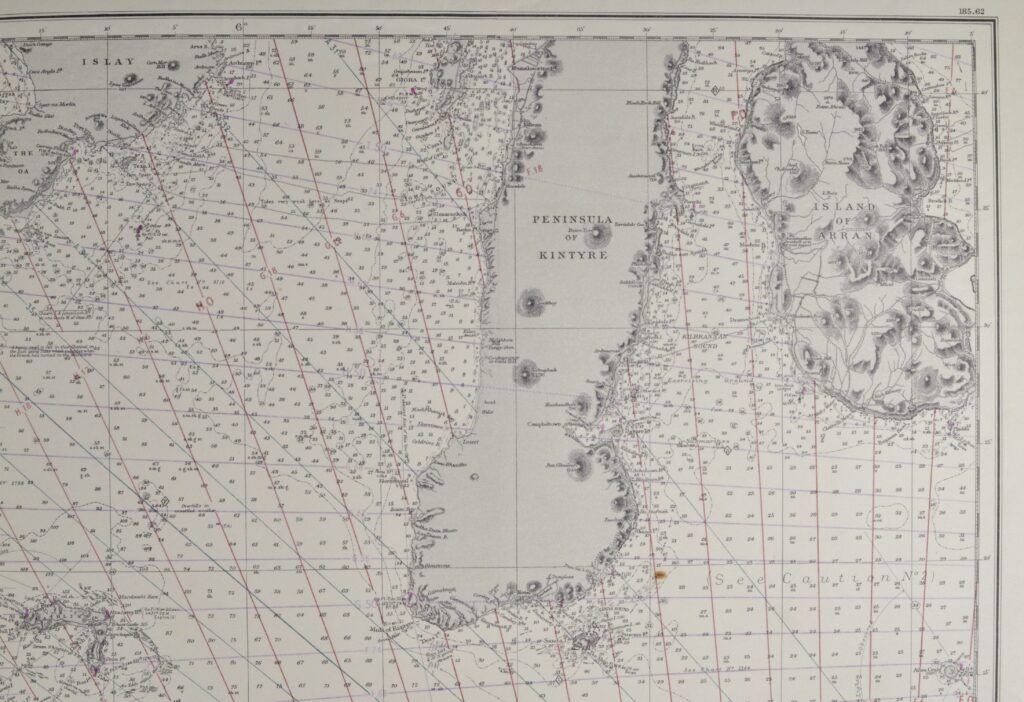 Ireland – Ailsa Craig to Bloody Foreland British Admiralty Chart 46, published in 1861