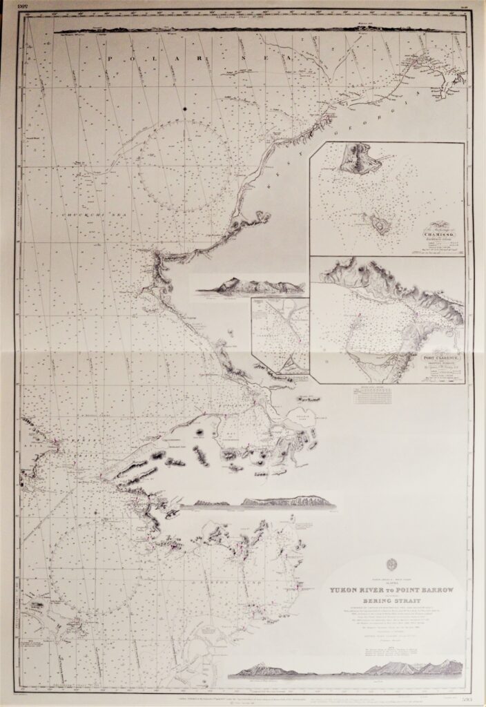 North America, West Coast Alaska – Bering Street British Admiralty Chart 593, published in 1907