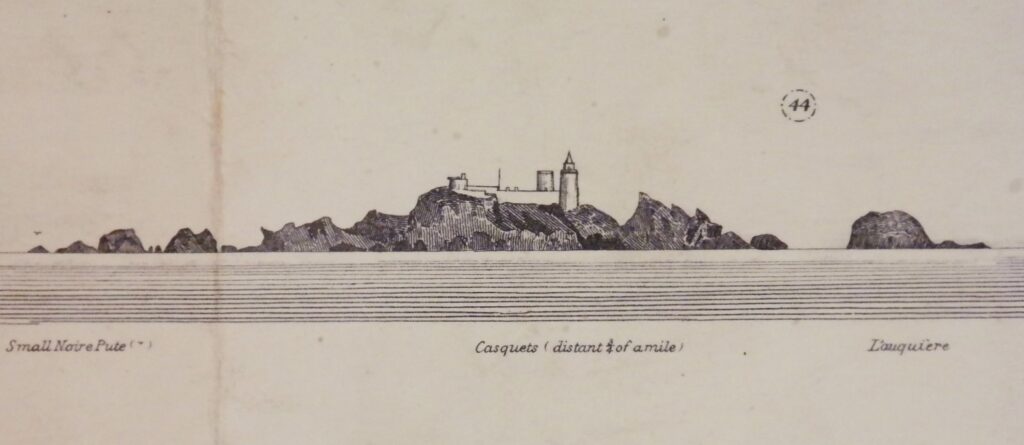 British British Admiralty Chart 60, published in 1865 English Channel Islands – Alderney & the Casquets