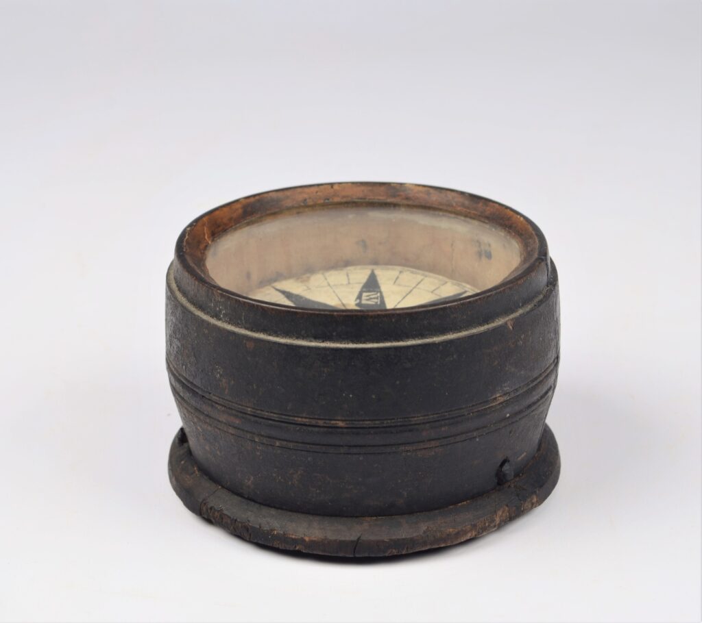 Whaling or Coastal Compass in binnacle of limewood – Per Jonasson, Näset, Sweden