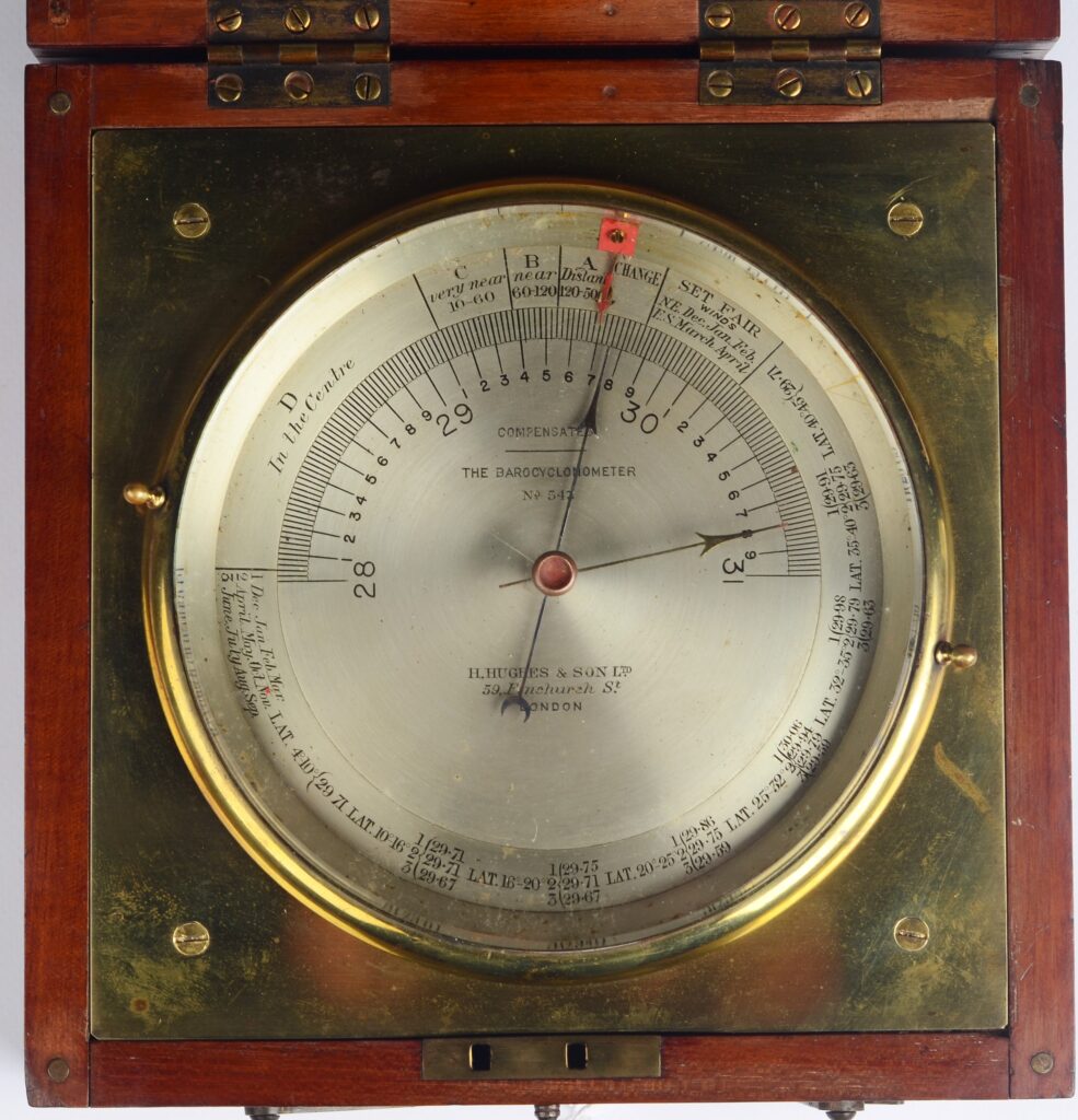 Barocyclonometer or Typhoon Barometer Hughes, London – England ca. 1920